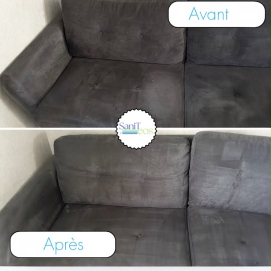 nettoyage canapé avant après Vannes