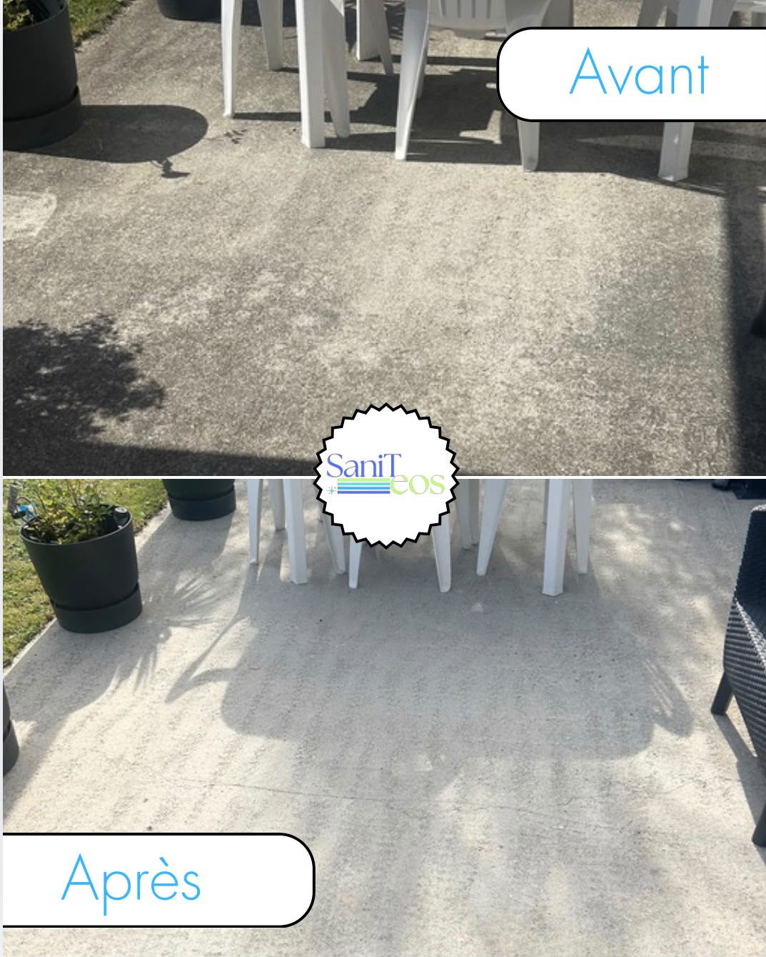 nettoyage terrasse avant après Vannes
