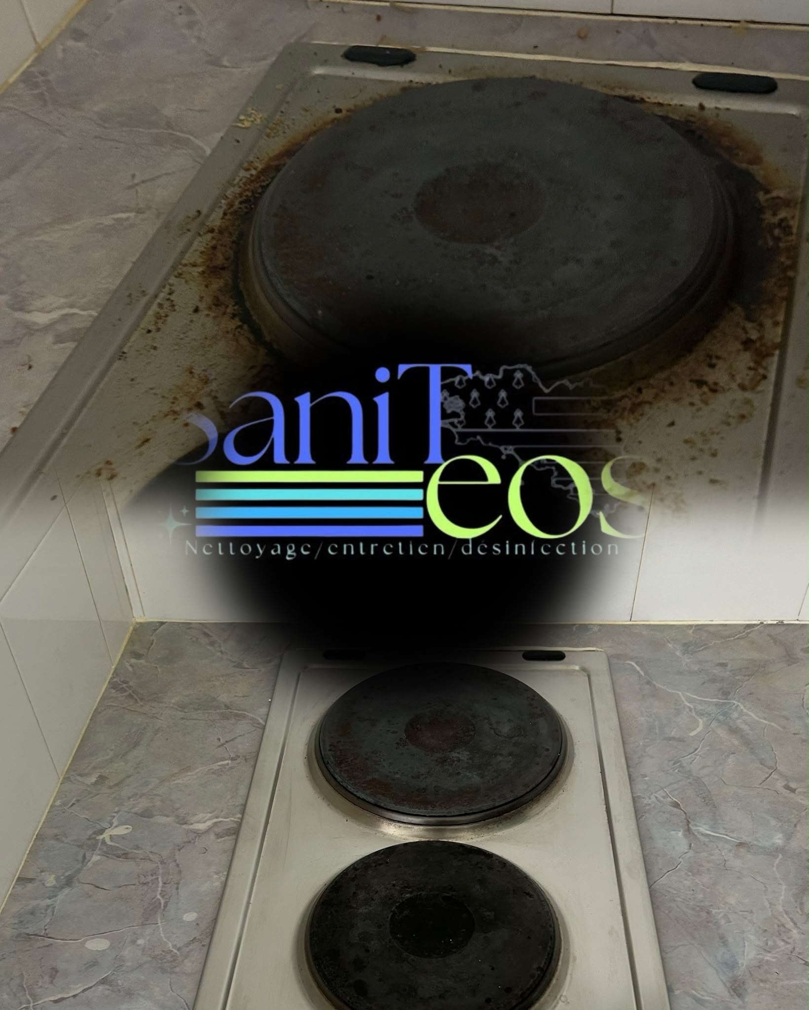 nettoyage plaques de cuisson encrassées avant Vannes