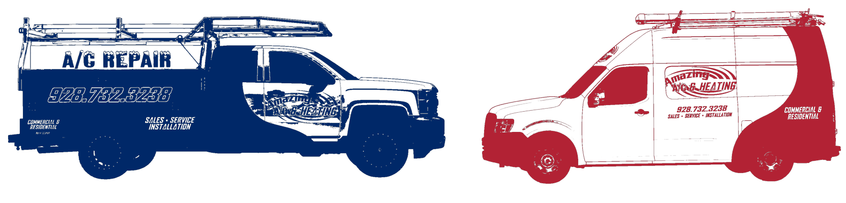 HVAC service vehicles Parker AZ Amazing Air Conditioning Heating