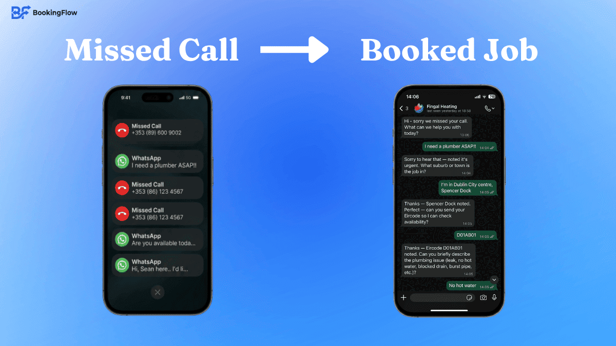 Automated Communications demo — see how a missed call becomes a booked job