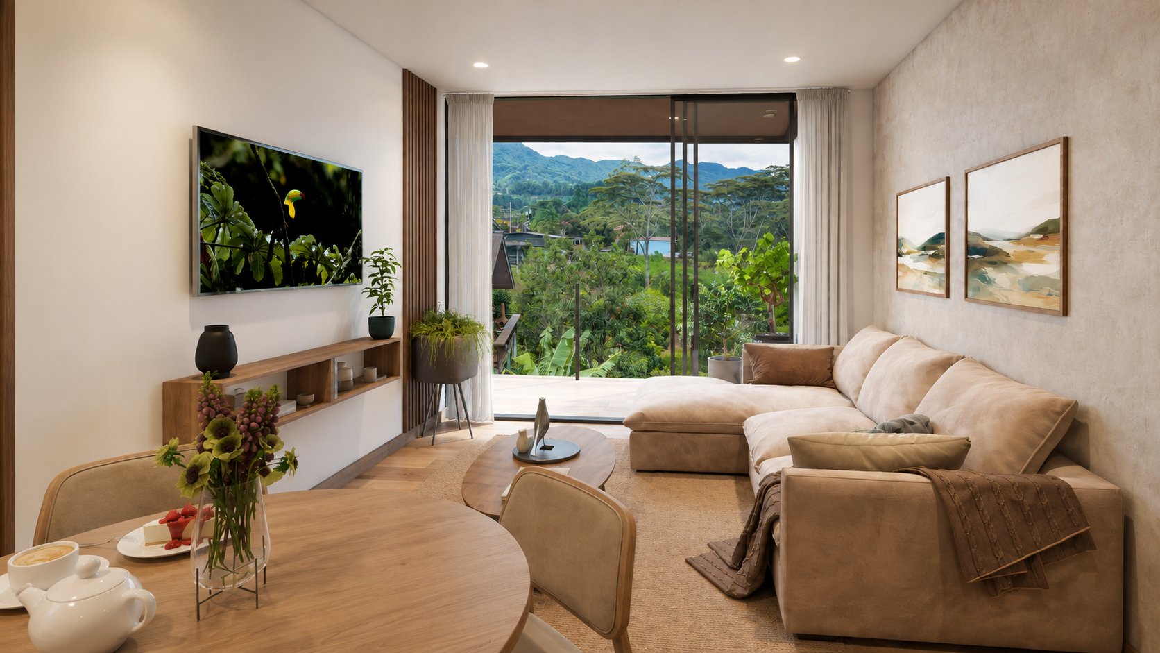 Sala de apartamento en Boquete Town Center