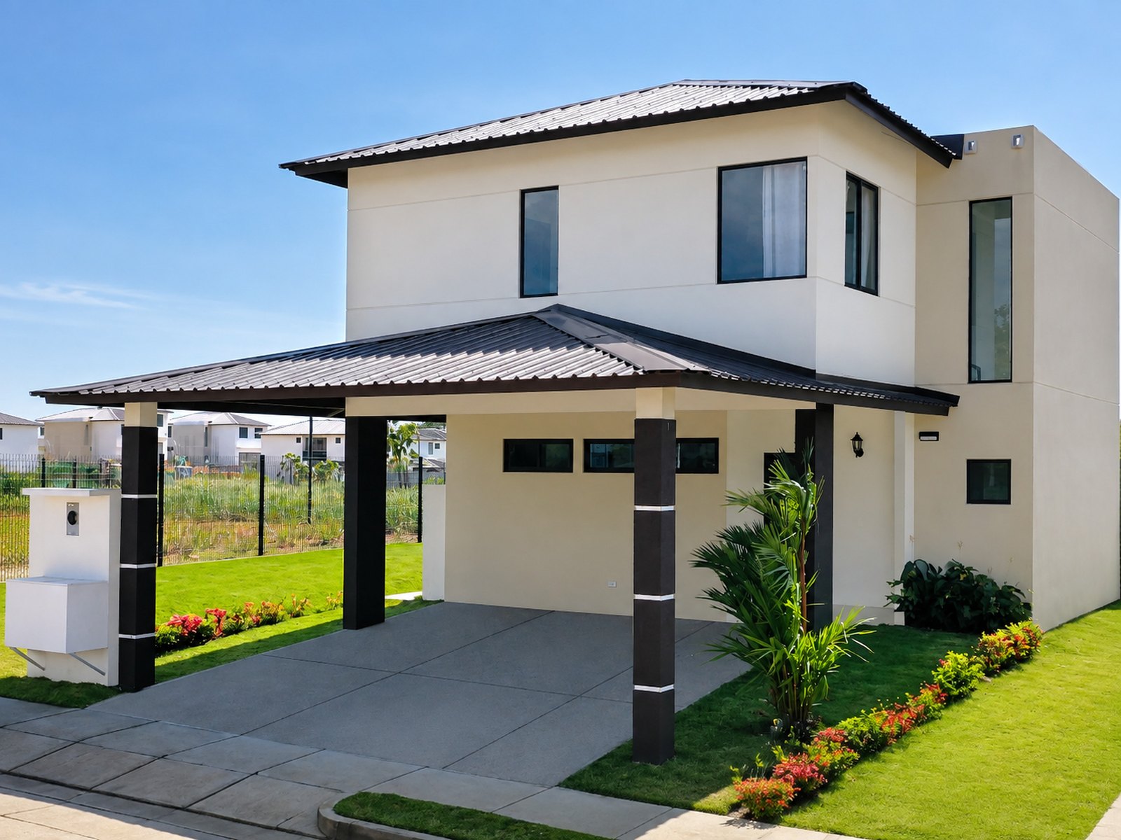 Fachada del modelo Manhattan en Riverview Costa Verde