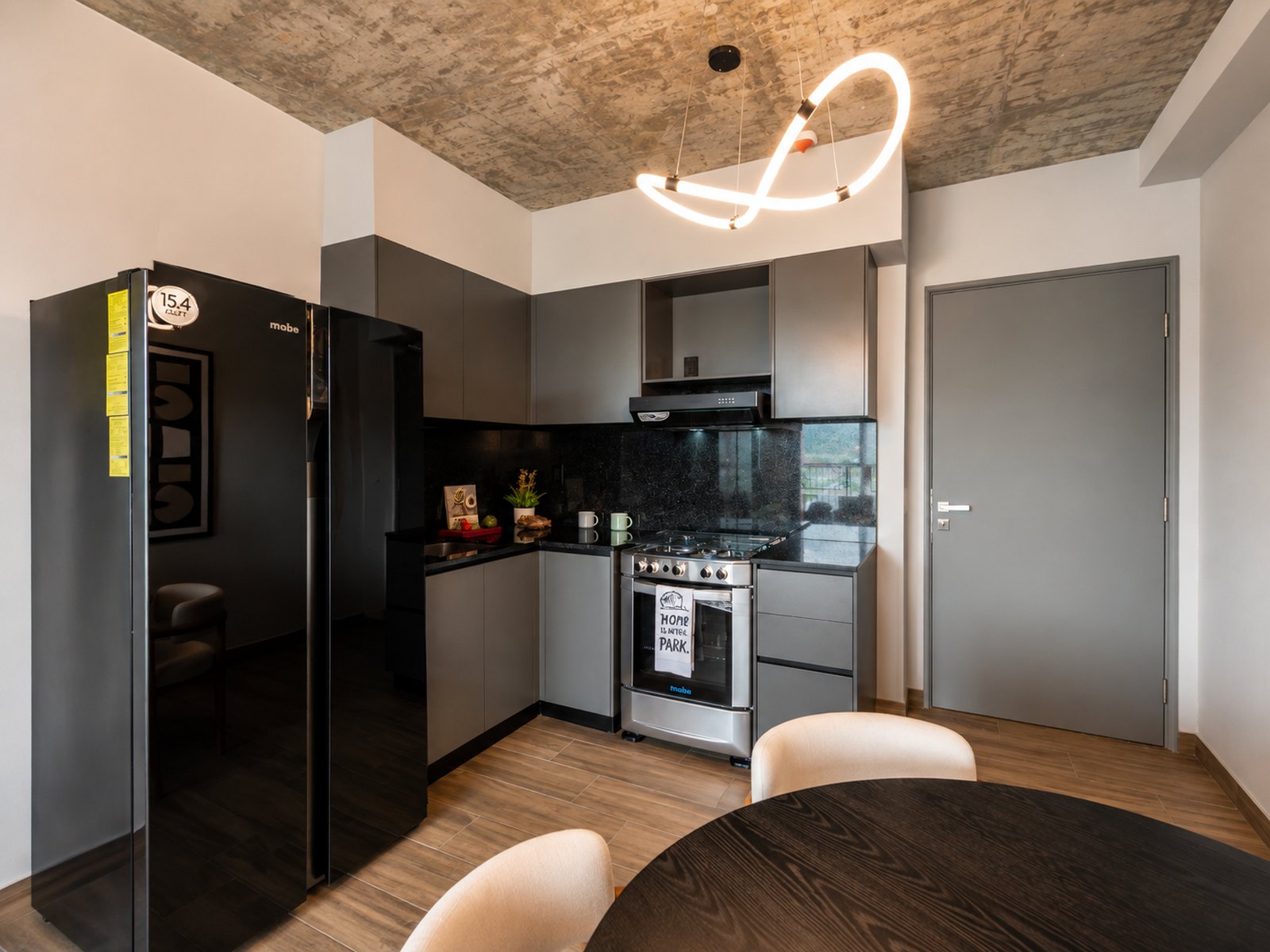 Cocina del apartamento modelo Cëntriqo