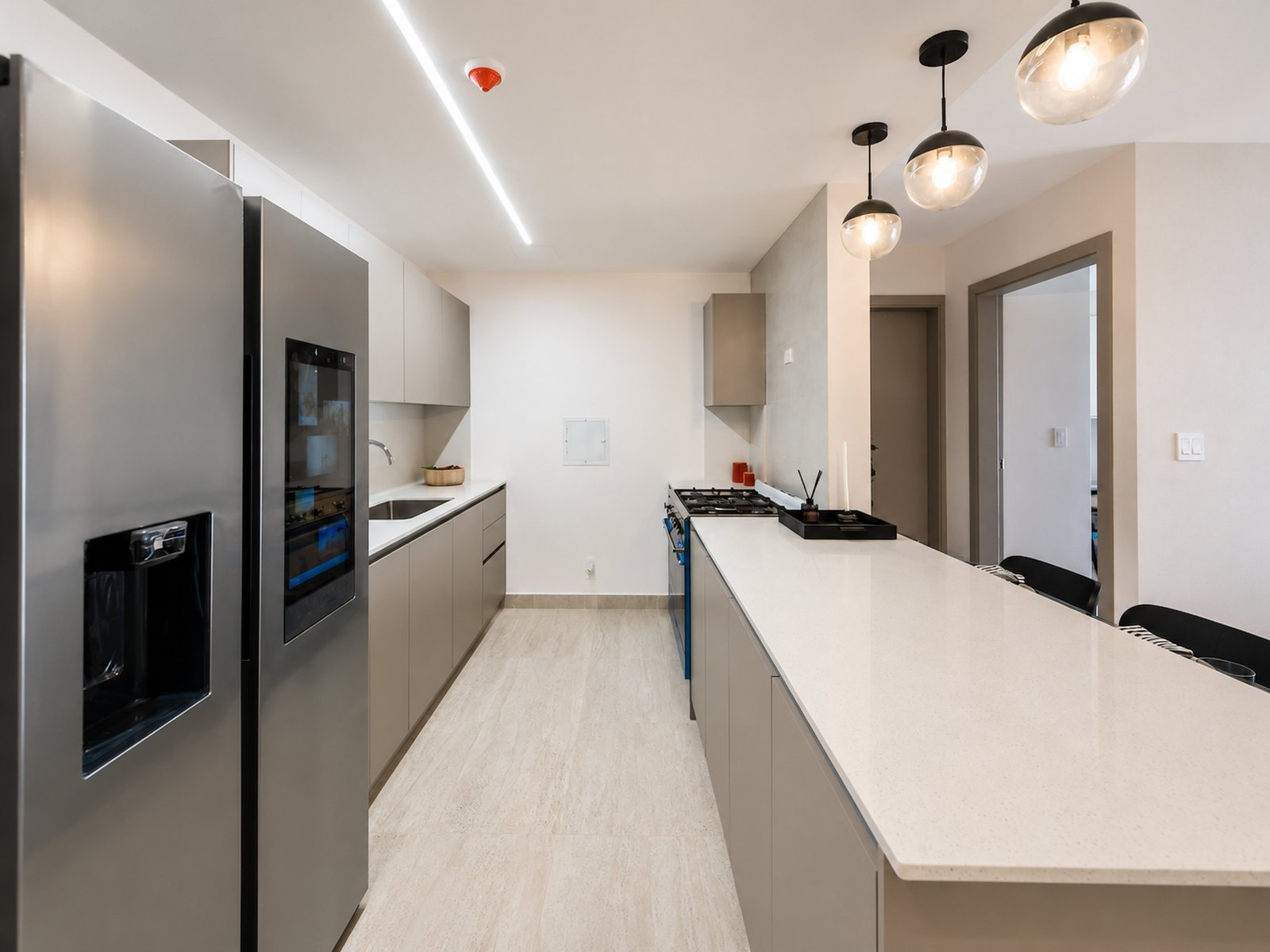 Cocina del apartamento modelo Parterre