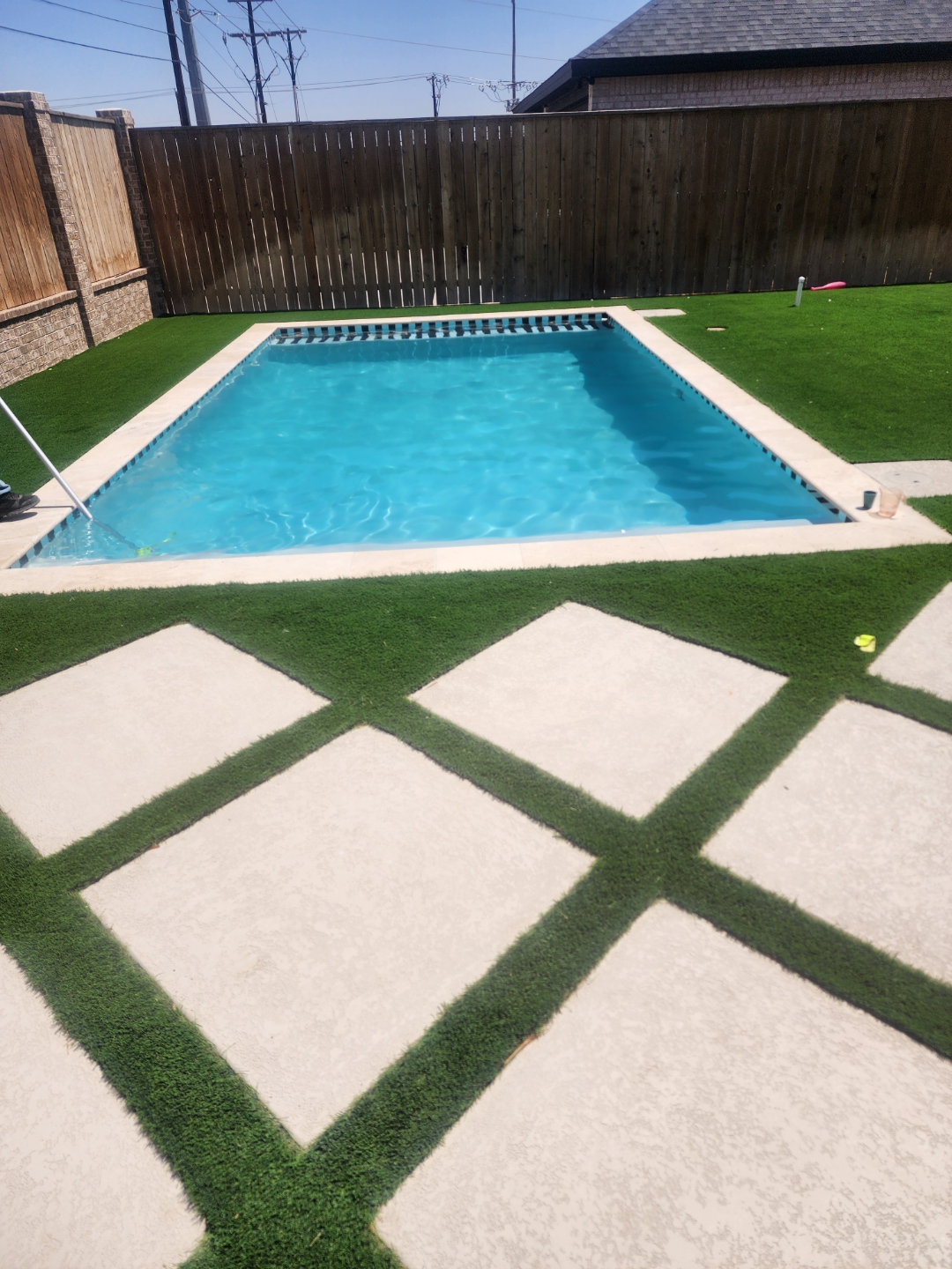 New gunite pool and spa under construction in the Permian Basin