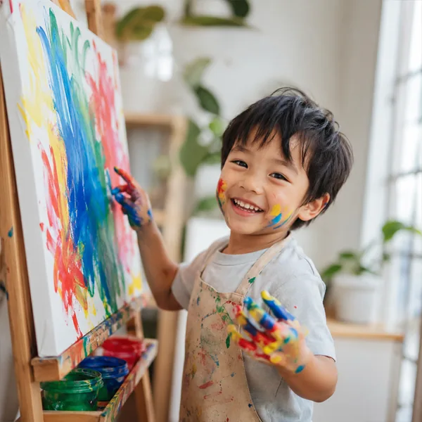 Child painting