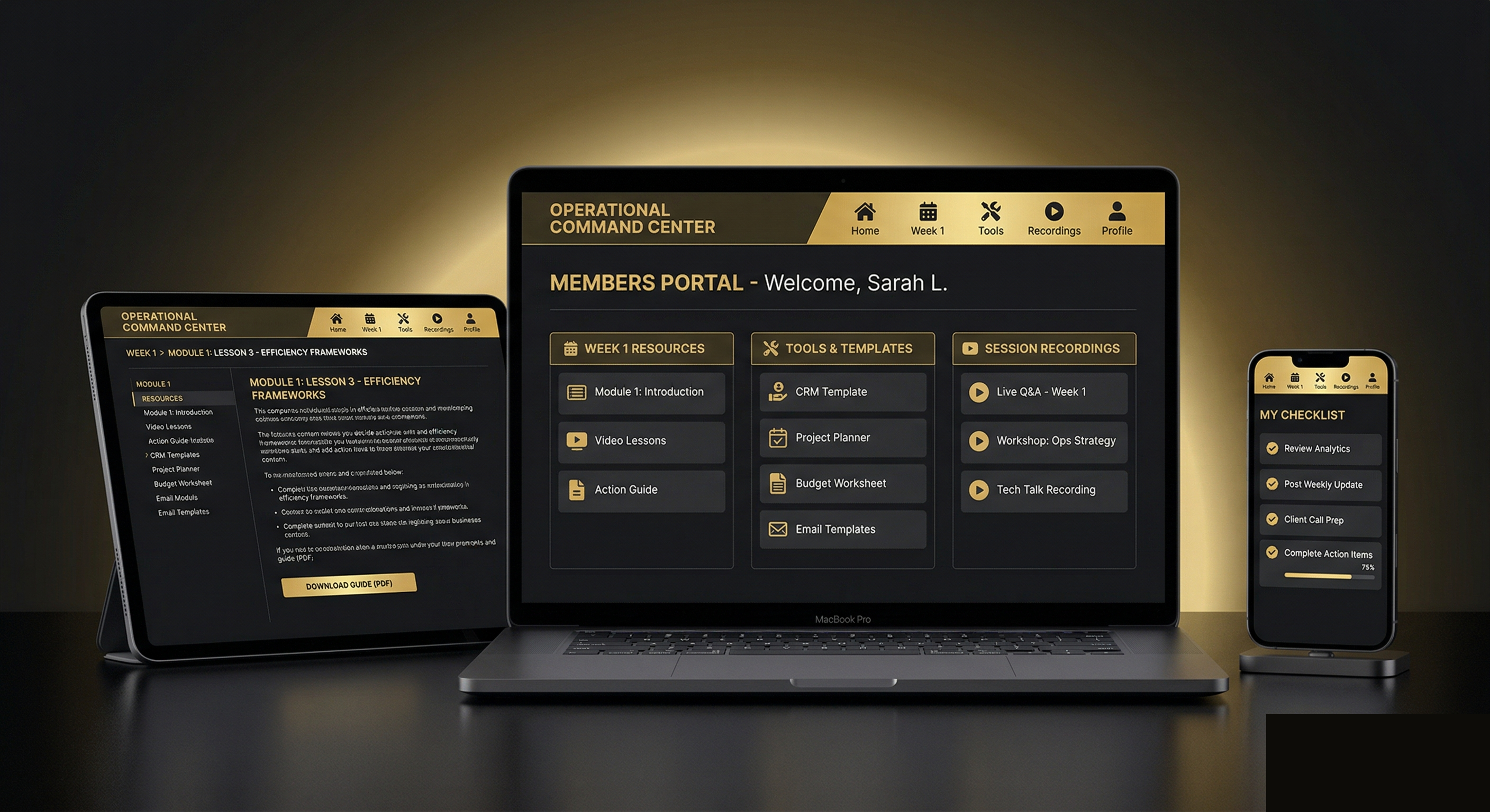 Operational Command Center Members Portal