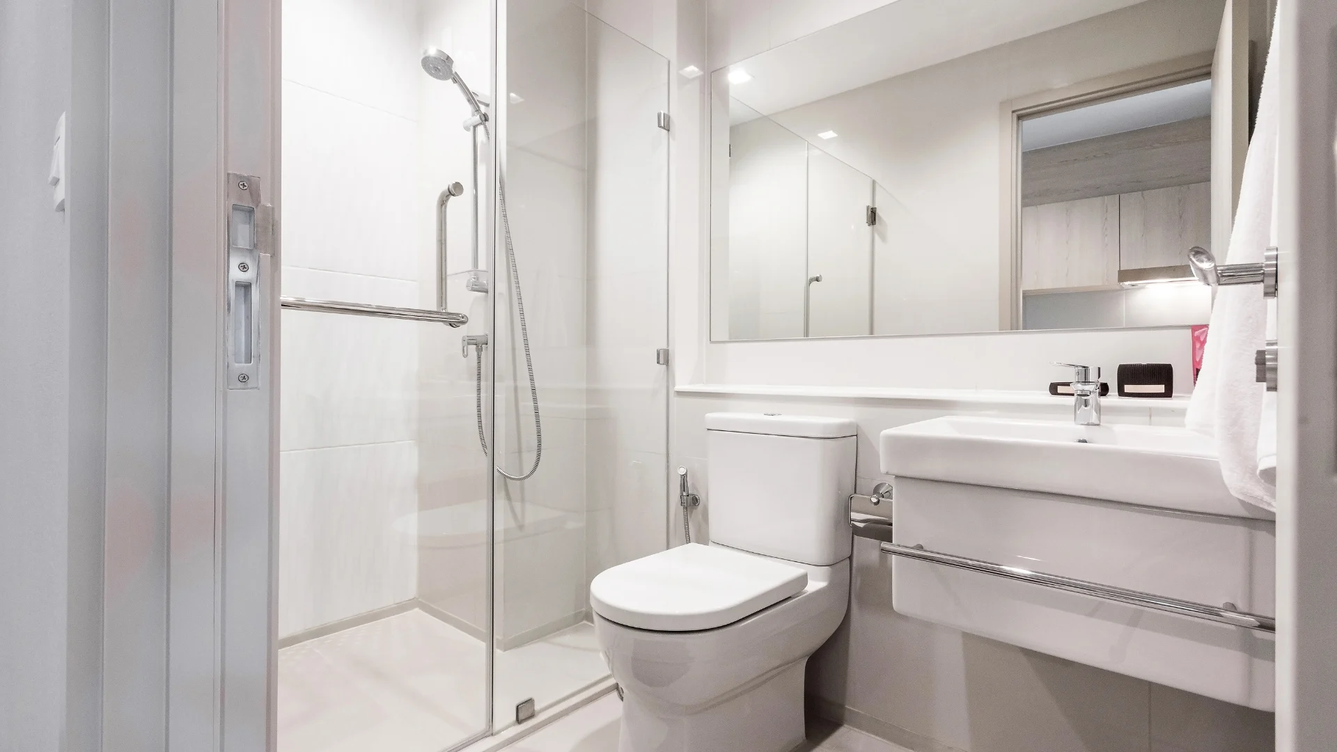 Accessible, low-threshold shower bathroom remodel in Buffalo, NY