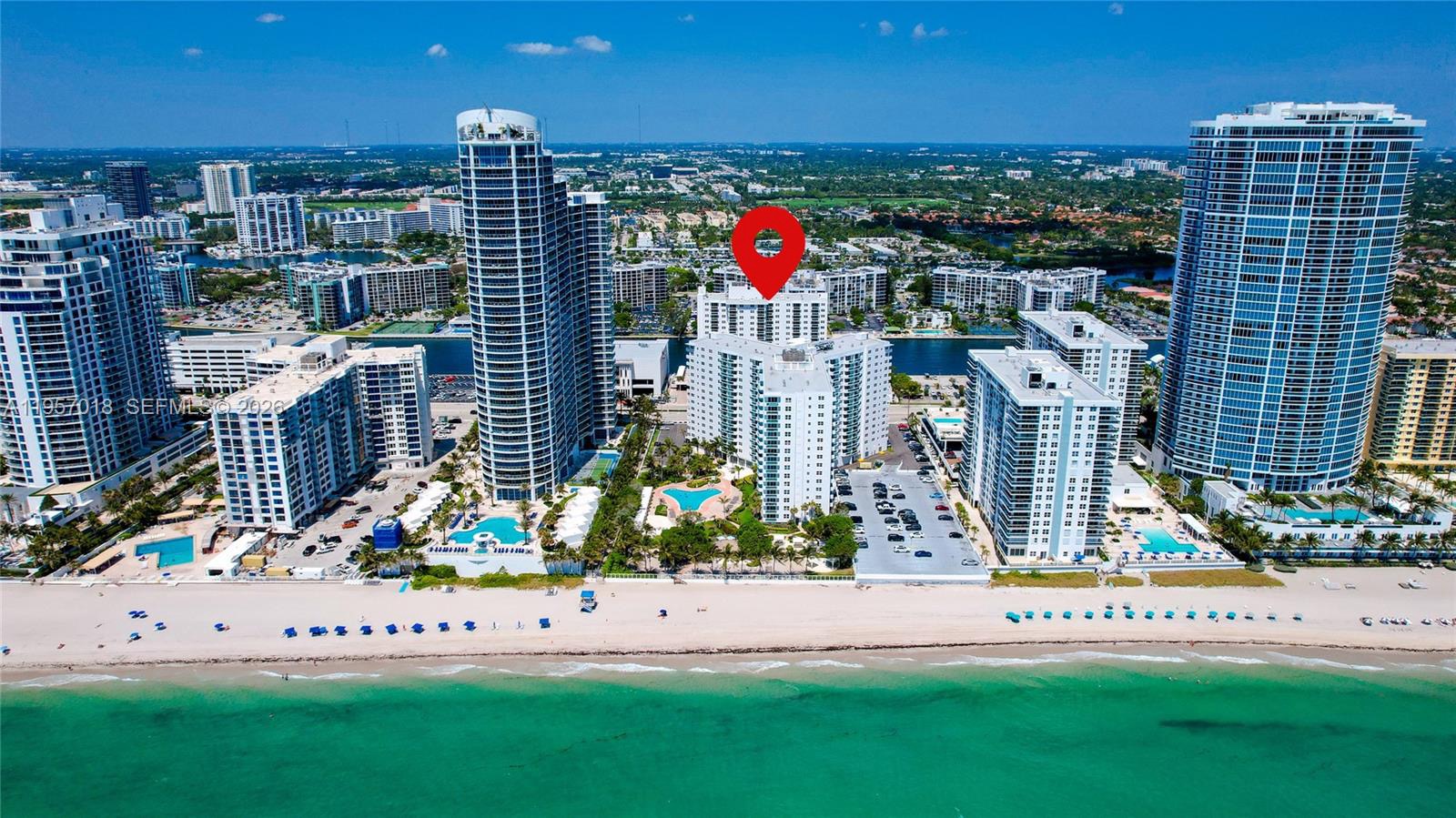 Vista aérea Hollywood Beach
