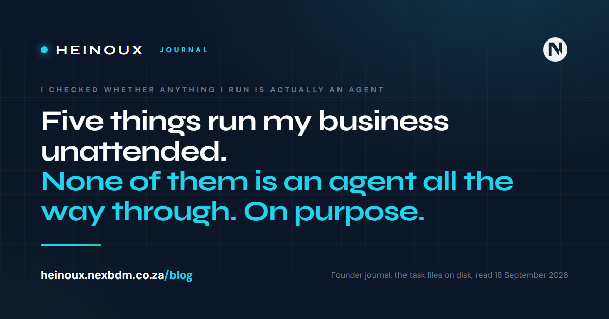 I checked whether anything I run is actually an agent