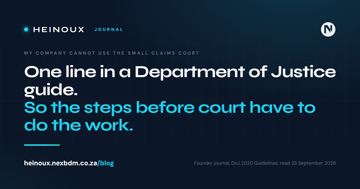 My company cannot use the Small Claims Court
