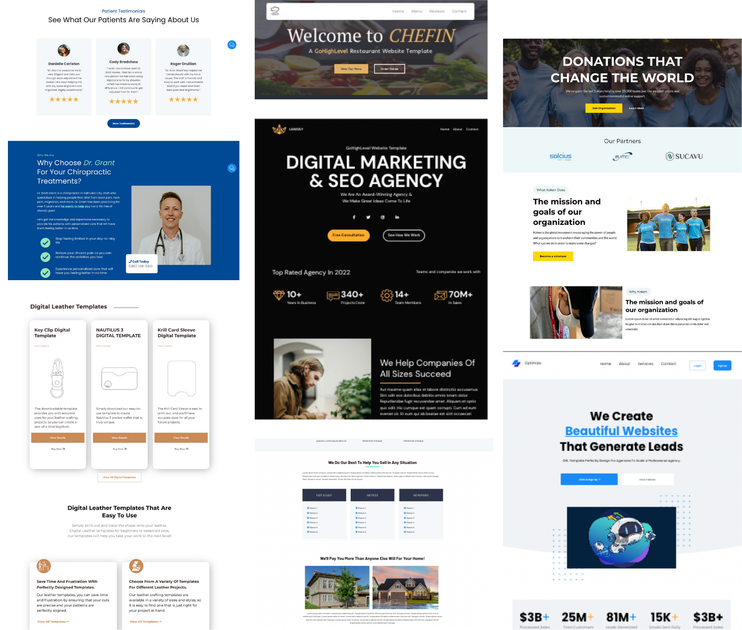 EasytoUse Website Templates for Your GoHighLevel Business