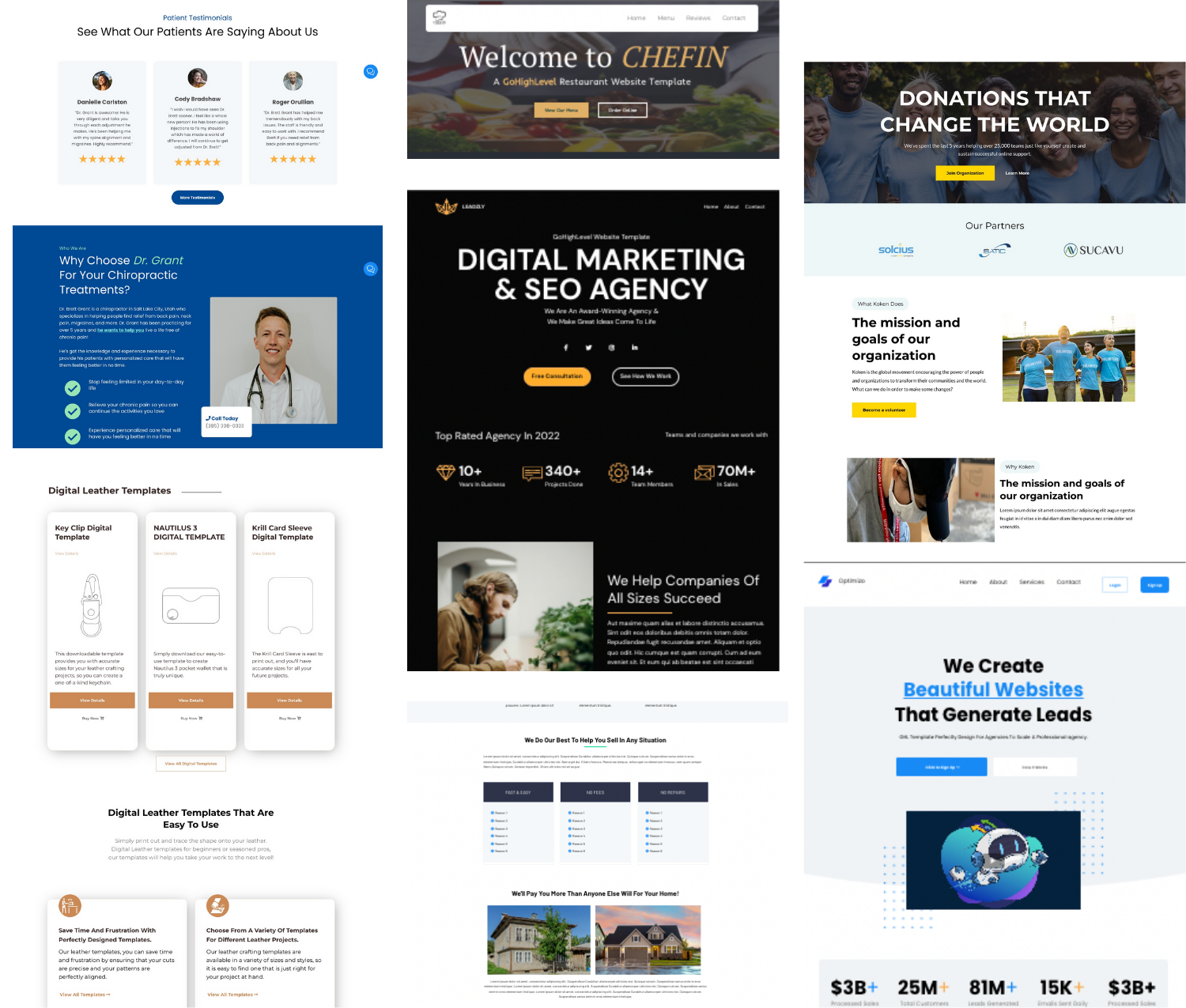 Easy to Use Website Templates for Your GoHighLevel Business