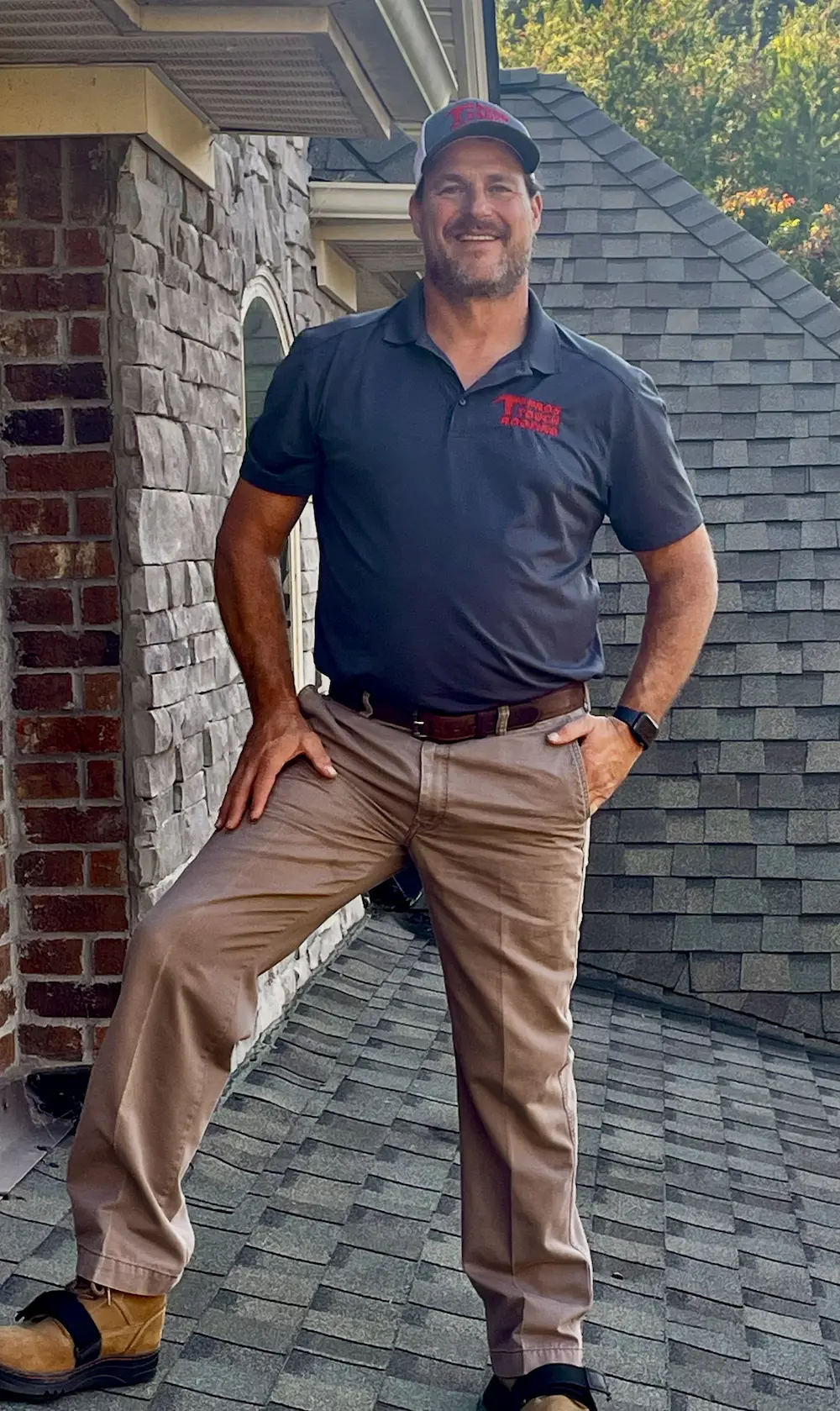 Matt White, owner of ProsTouch Roofing, on a North Georgia roof