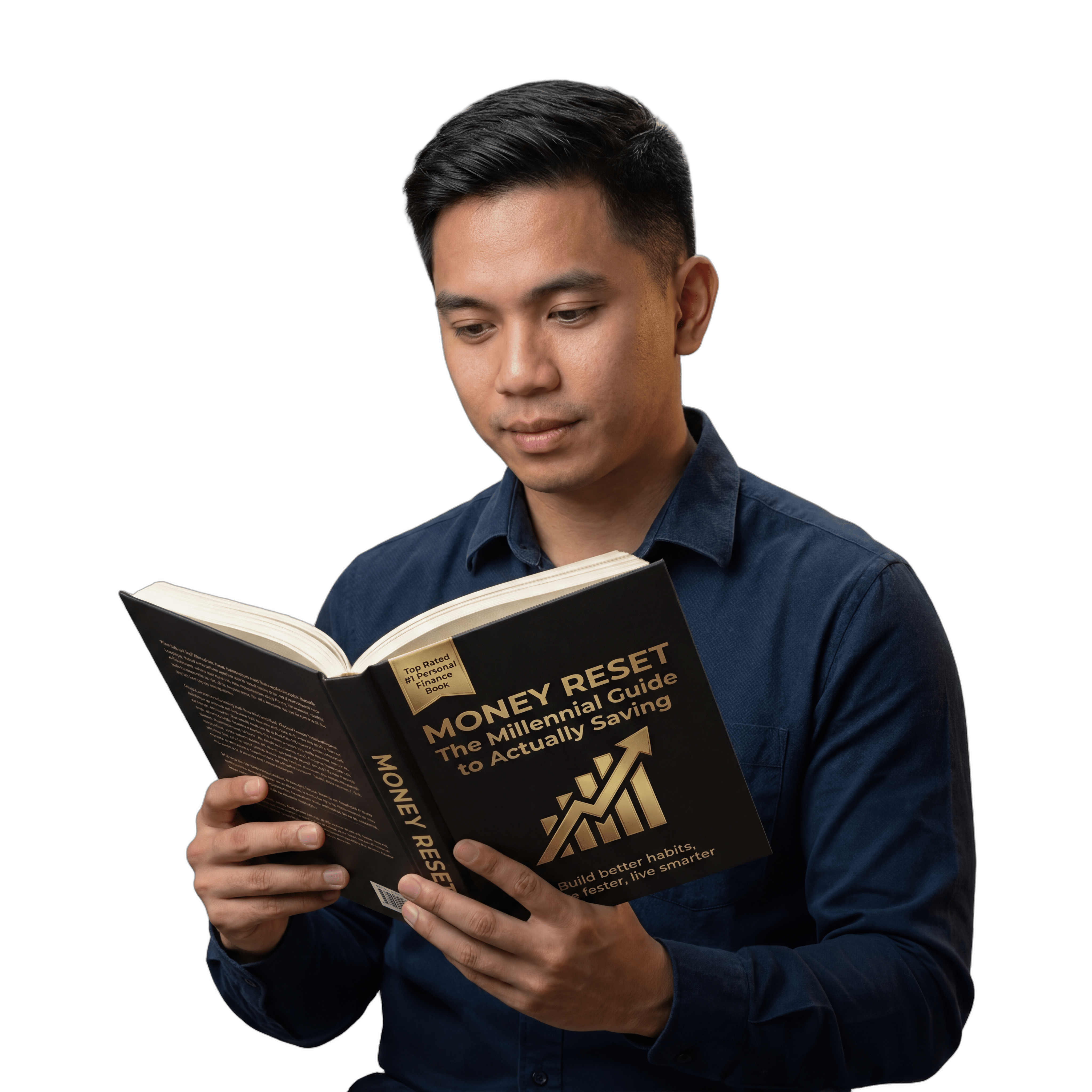 Man reading Money Reset