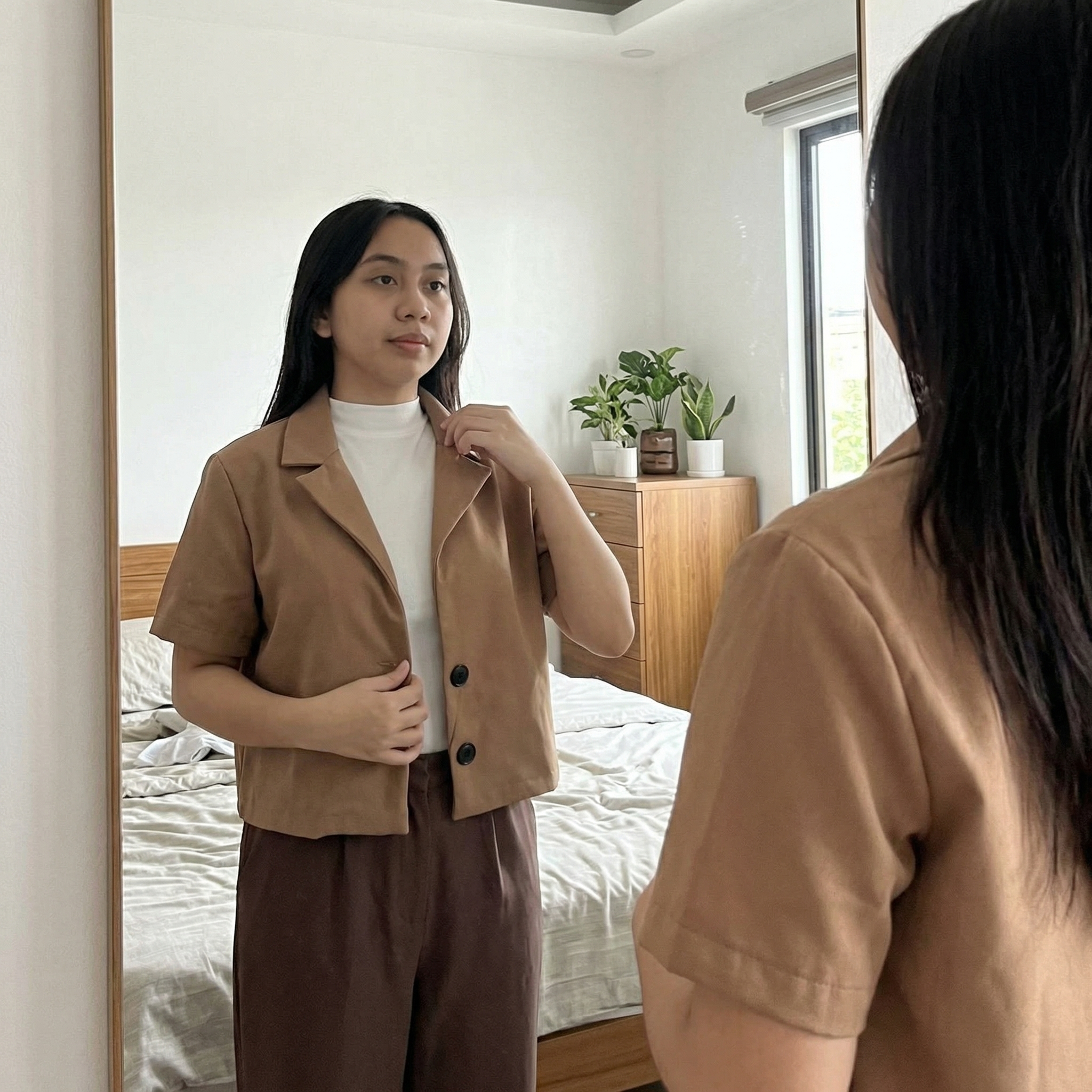 Brown Chic Korean Blazer