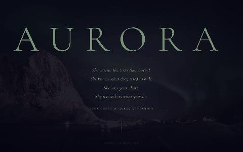 Aurora, Kelly's AI app website