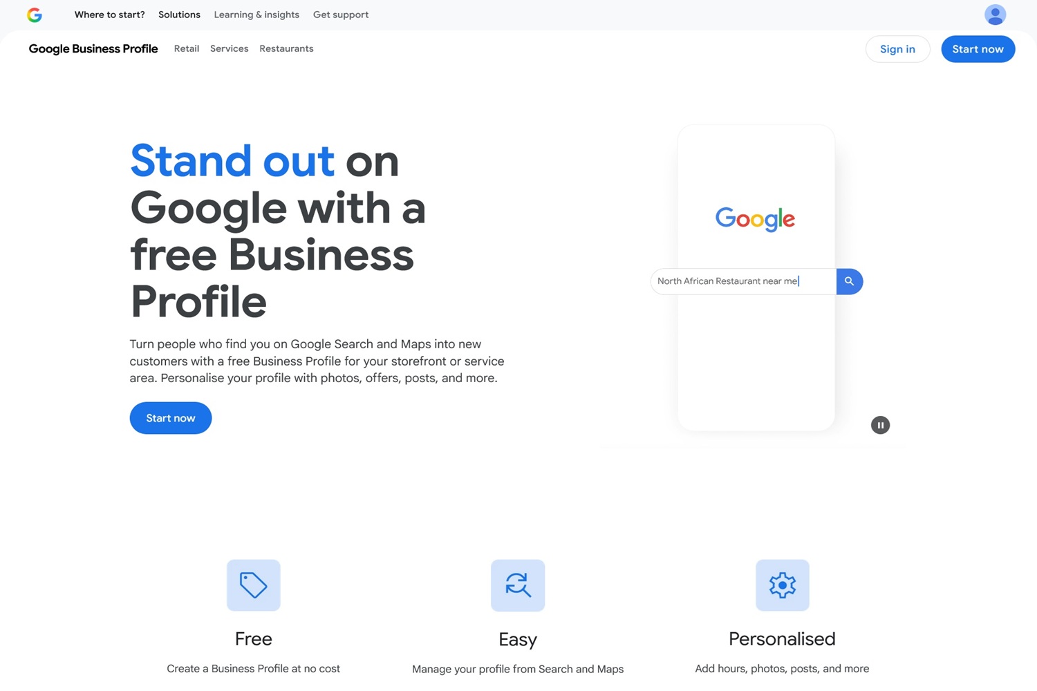 gbp signup page