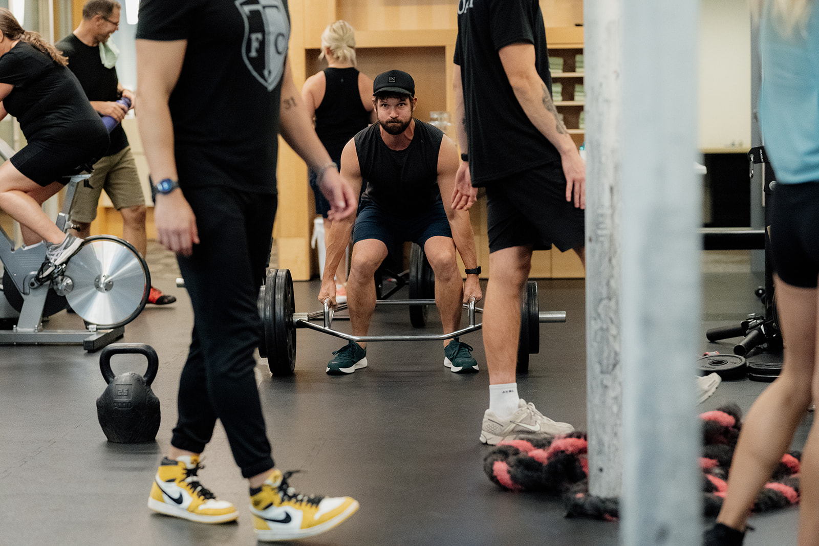 Members training together on the floor
