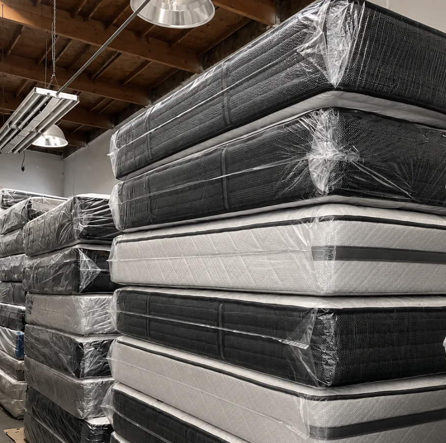 Truck delivery of mattresses