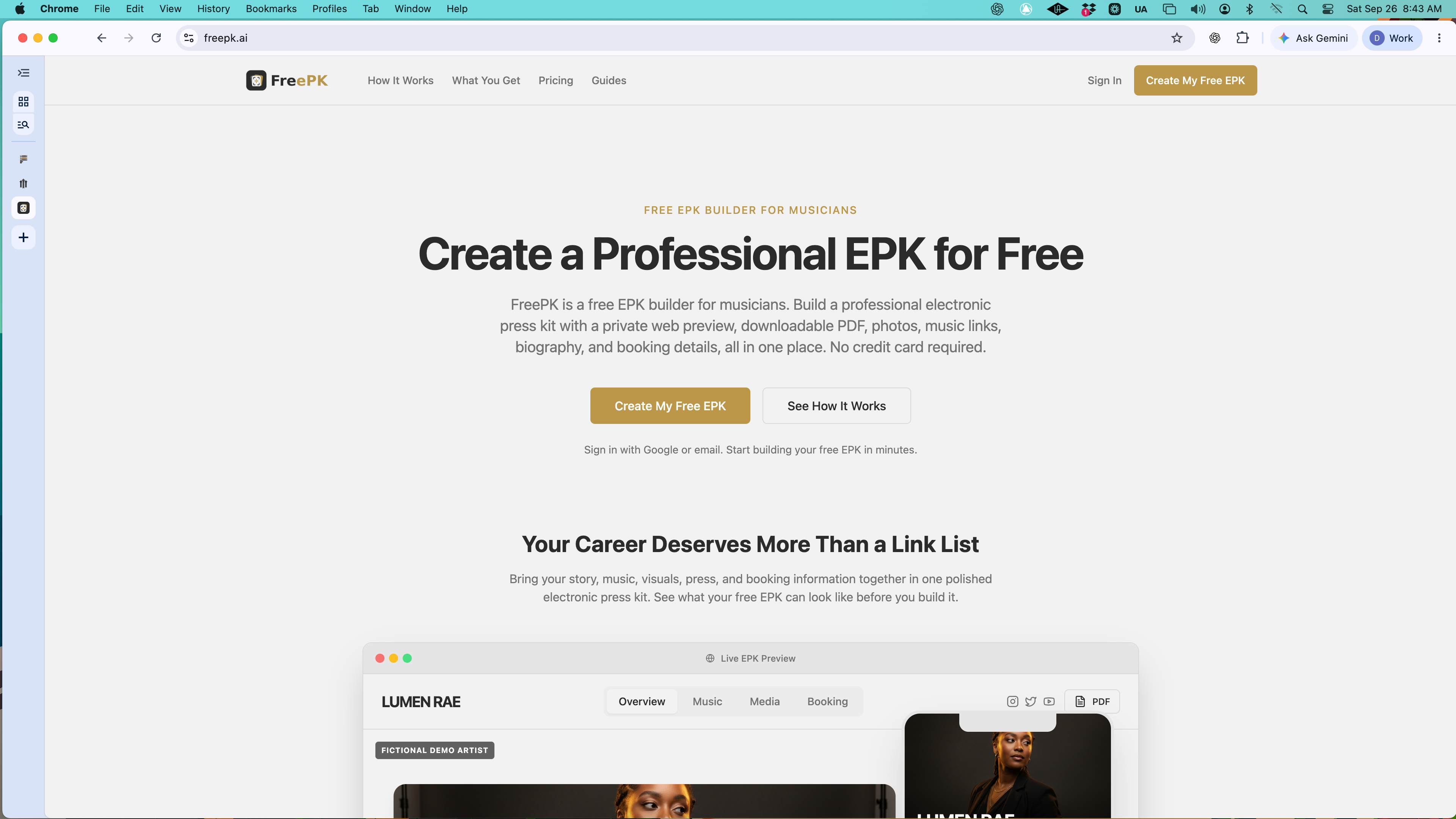 FreePK homepage website screenshot