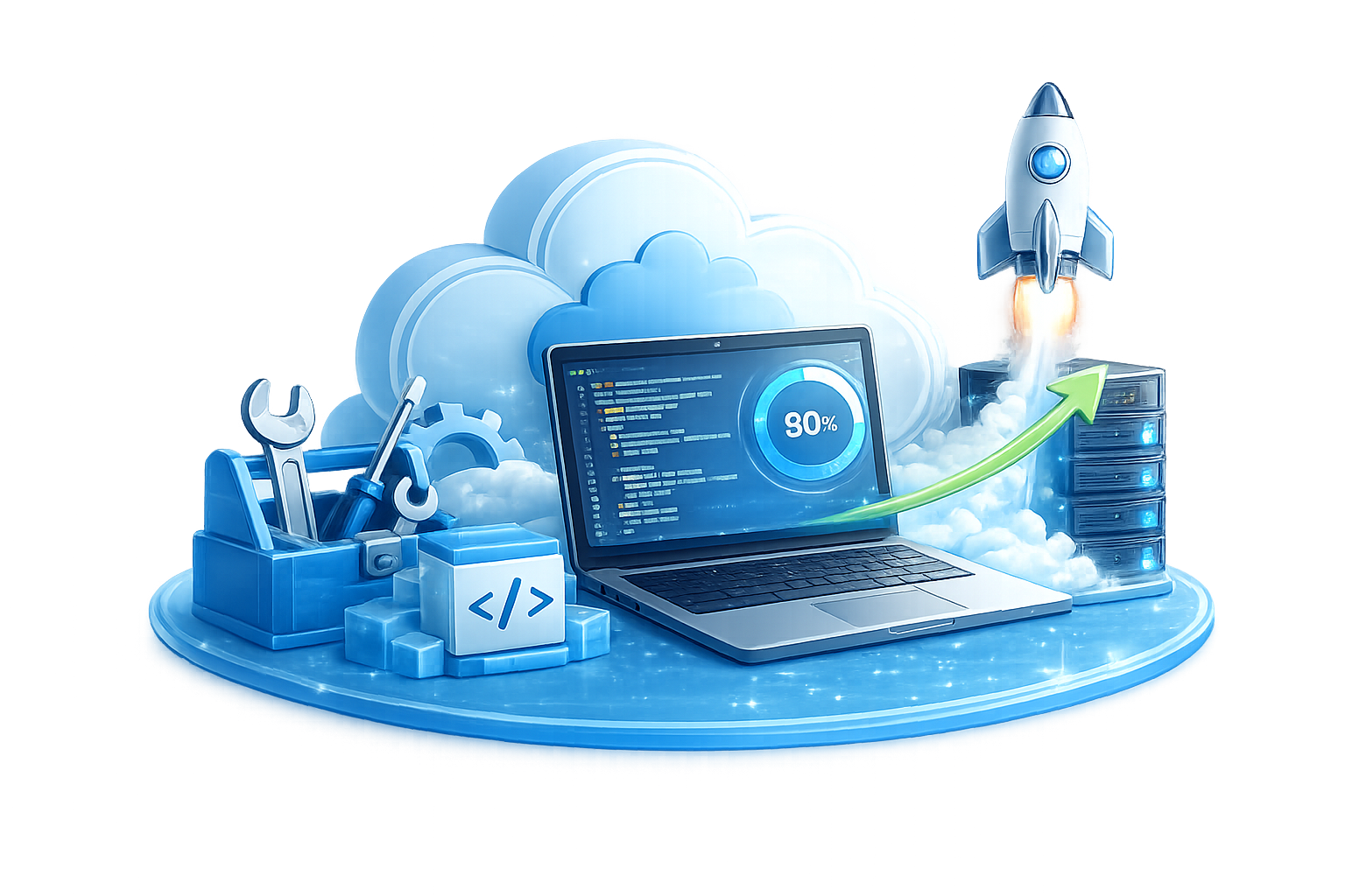 Build and deploy cloud solution graphic