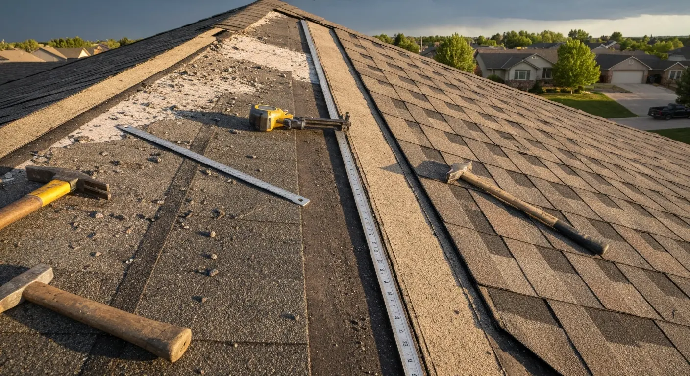 Hail damage roof repair in Northern Colorado