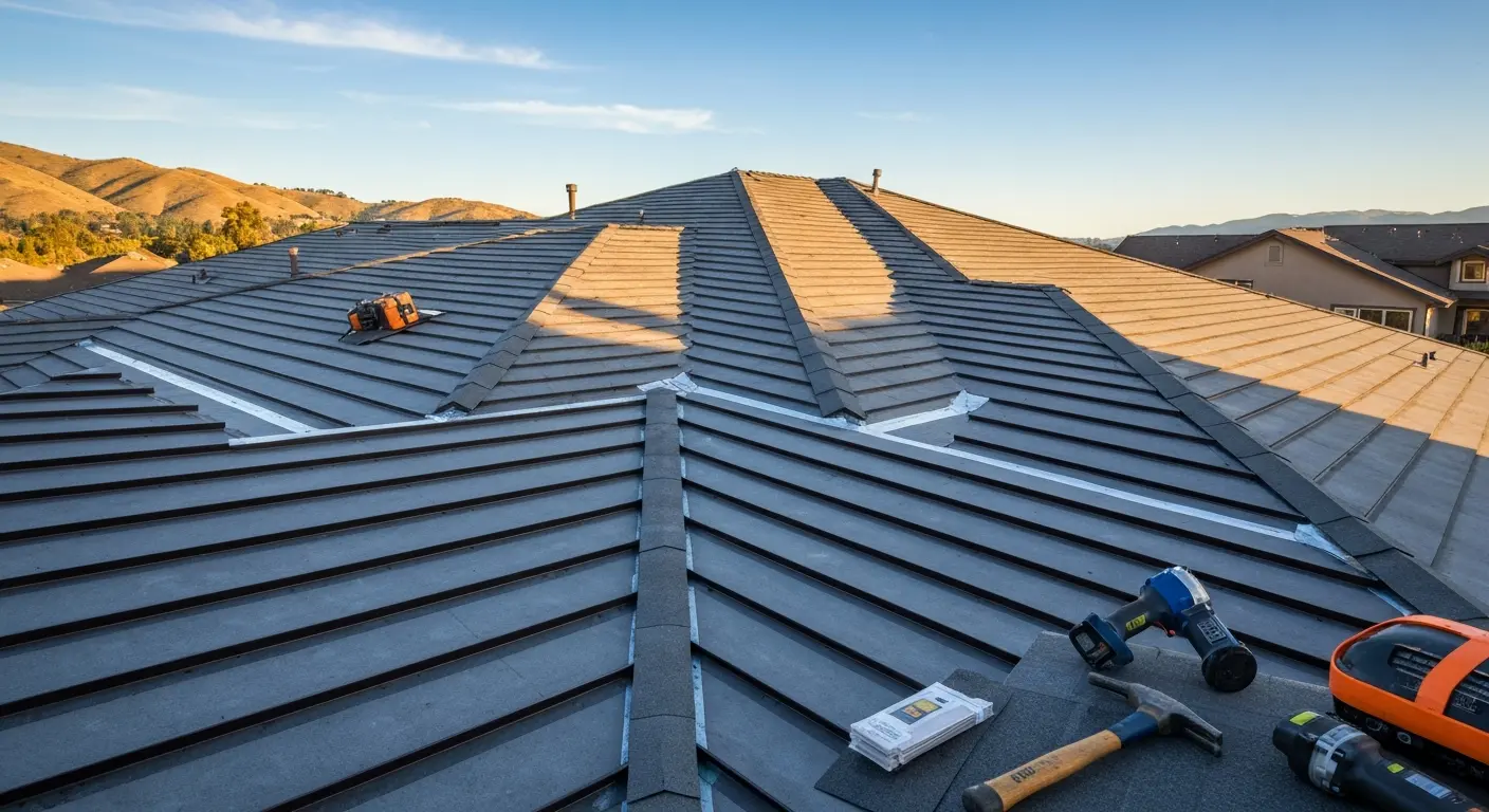 New roof installation