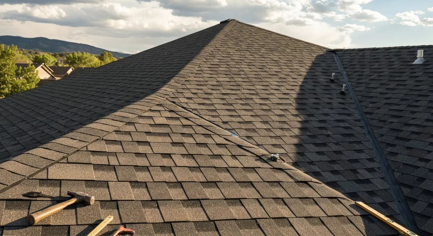 Hail damage on roof