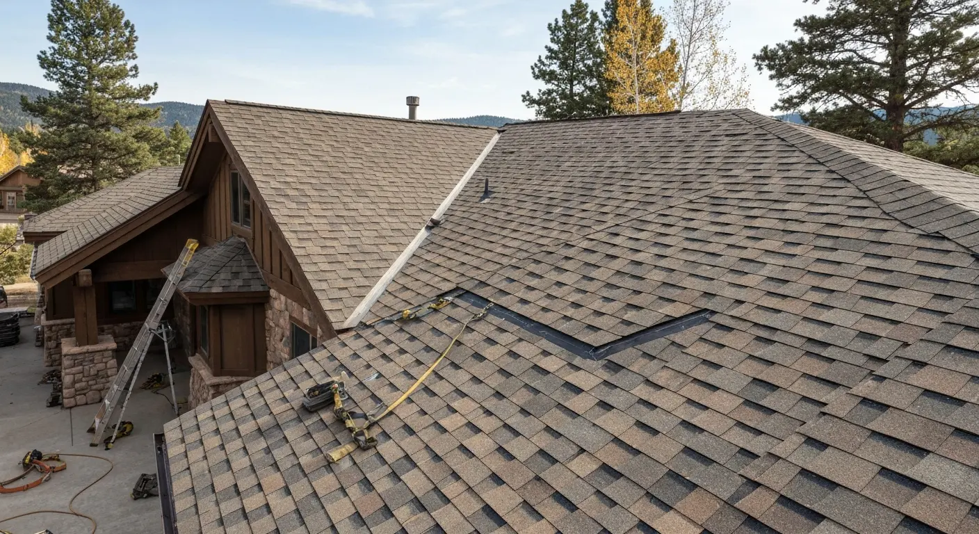 New residential roof installation