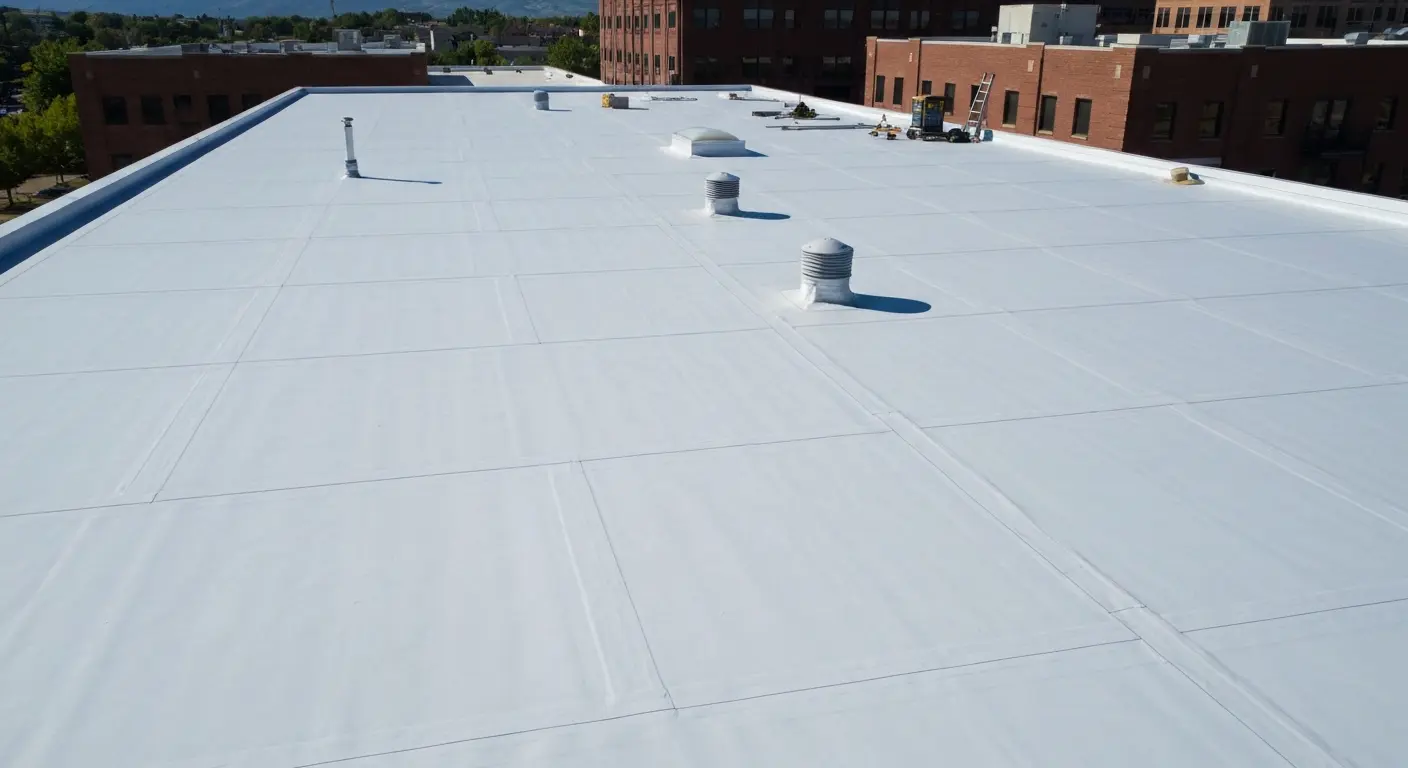 Commercial flat roof system