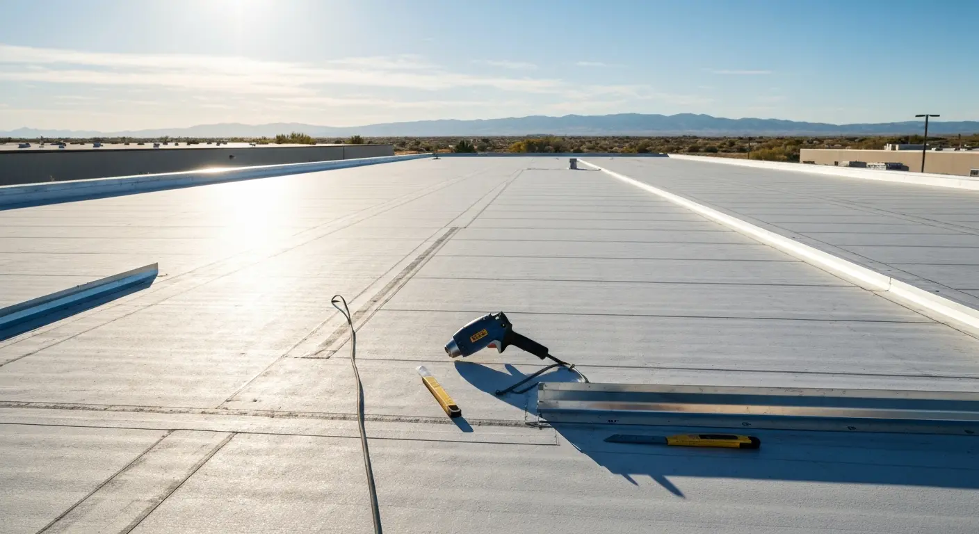 Flat roof installation