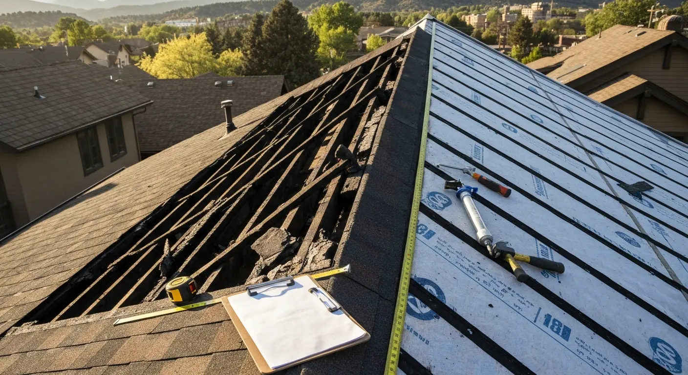 Fire damage roof restoration