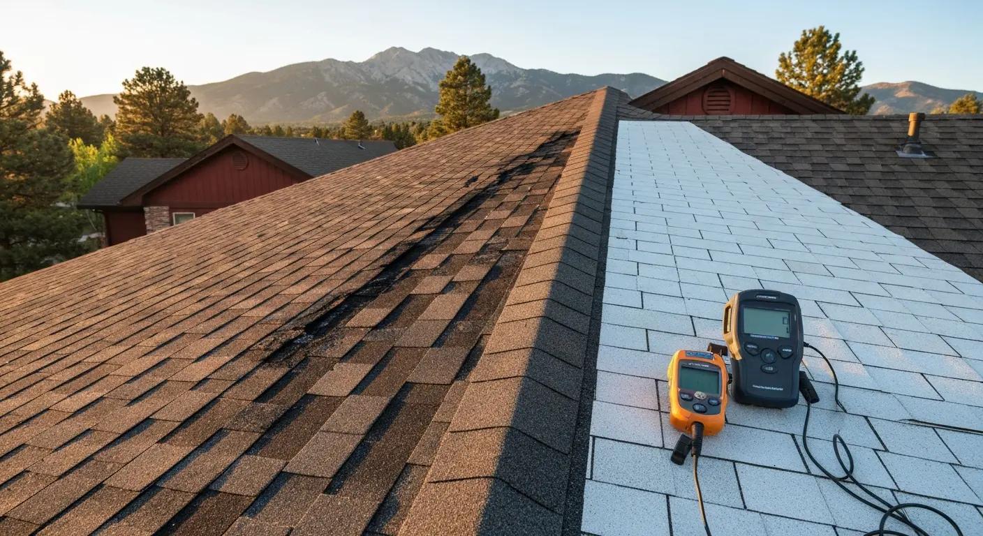 Fire damage roof assessment in Jamestown