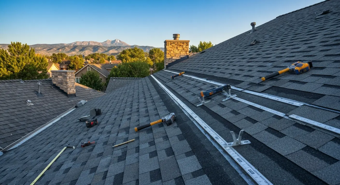 New roof replacement installation