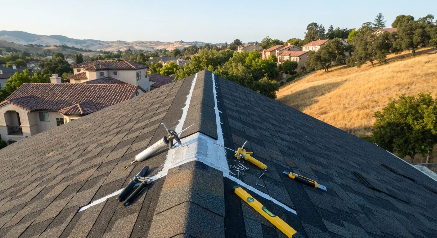 Roof repair work