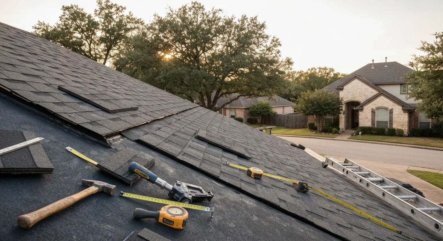 Roof repair work