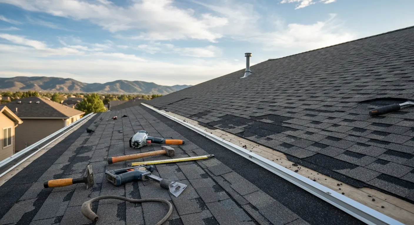 Storm damage roof repair