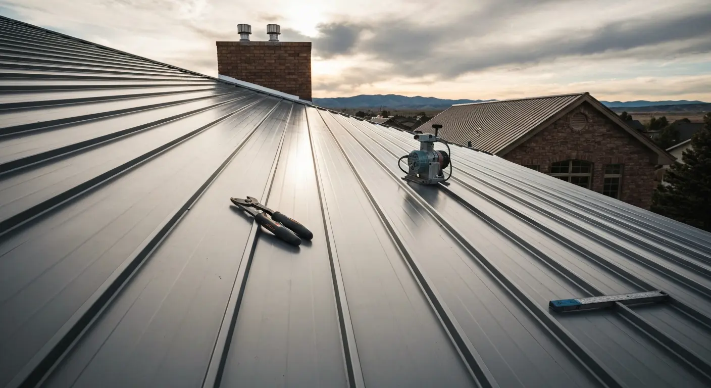 Metal roof installation