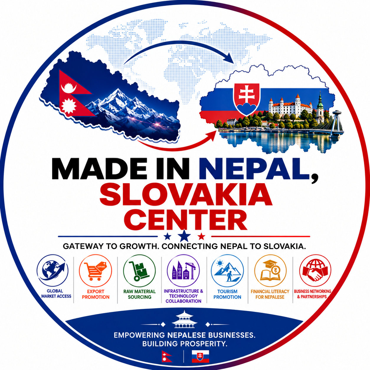 Made in Nepal, Slovakia Center logo