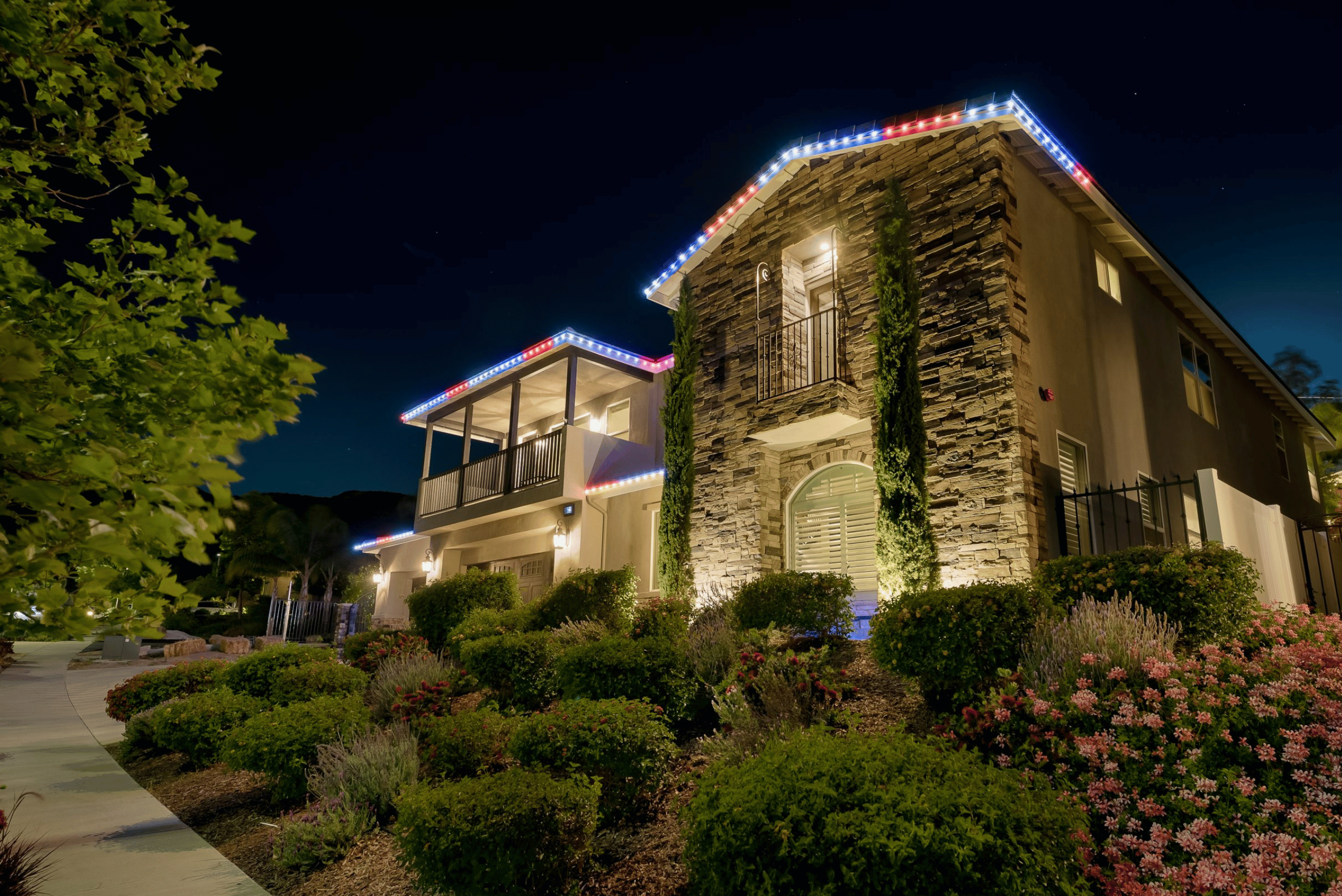 After residential lighting