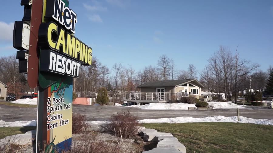 NET Camping Resort sign