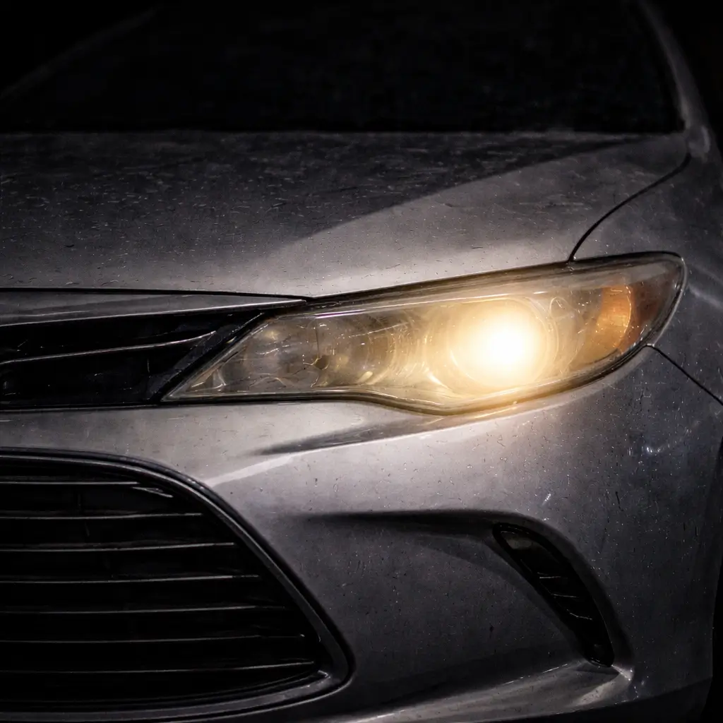 Cloudy oxidized headlight before restoration Scottsdale AZ