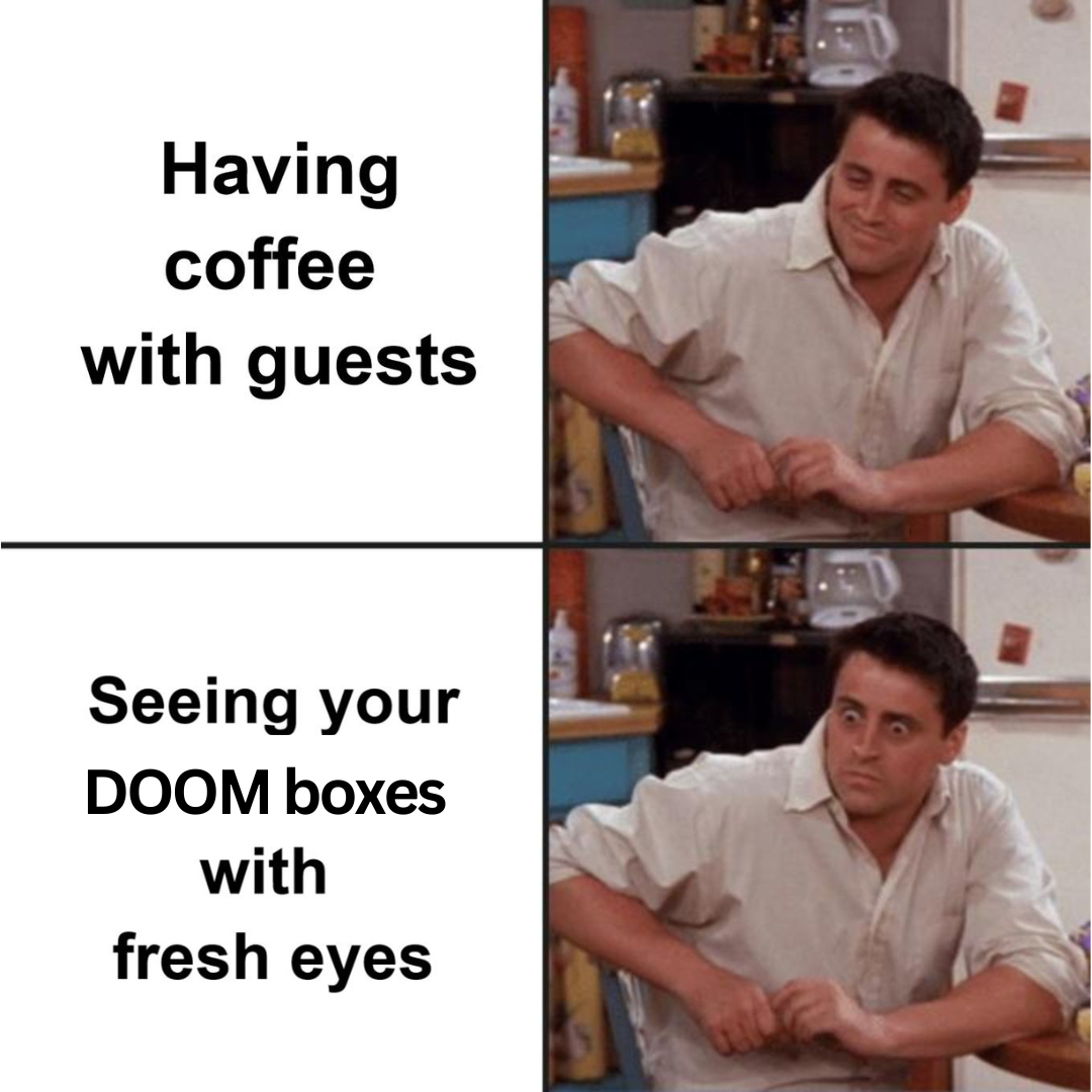 Feeling ashamed for your DOOM boxes