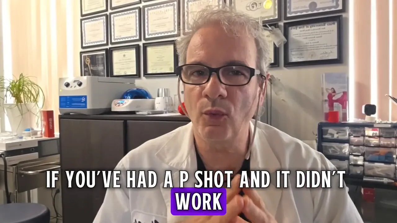 Tom Pulice, PA-C explaining the #1 reason P-Shot treatments fail