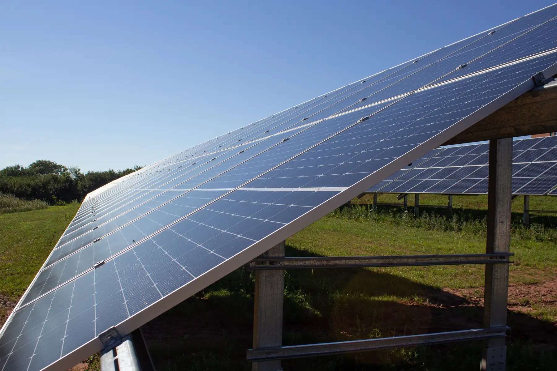 Solar array supported by Postech helical piles