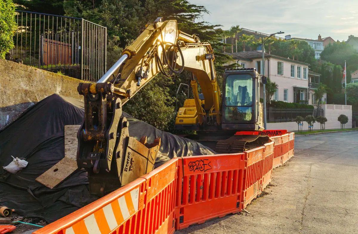 Residential excavation and slab foundation site preparation in Halton Region