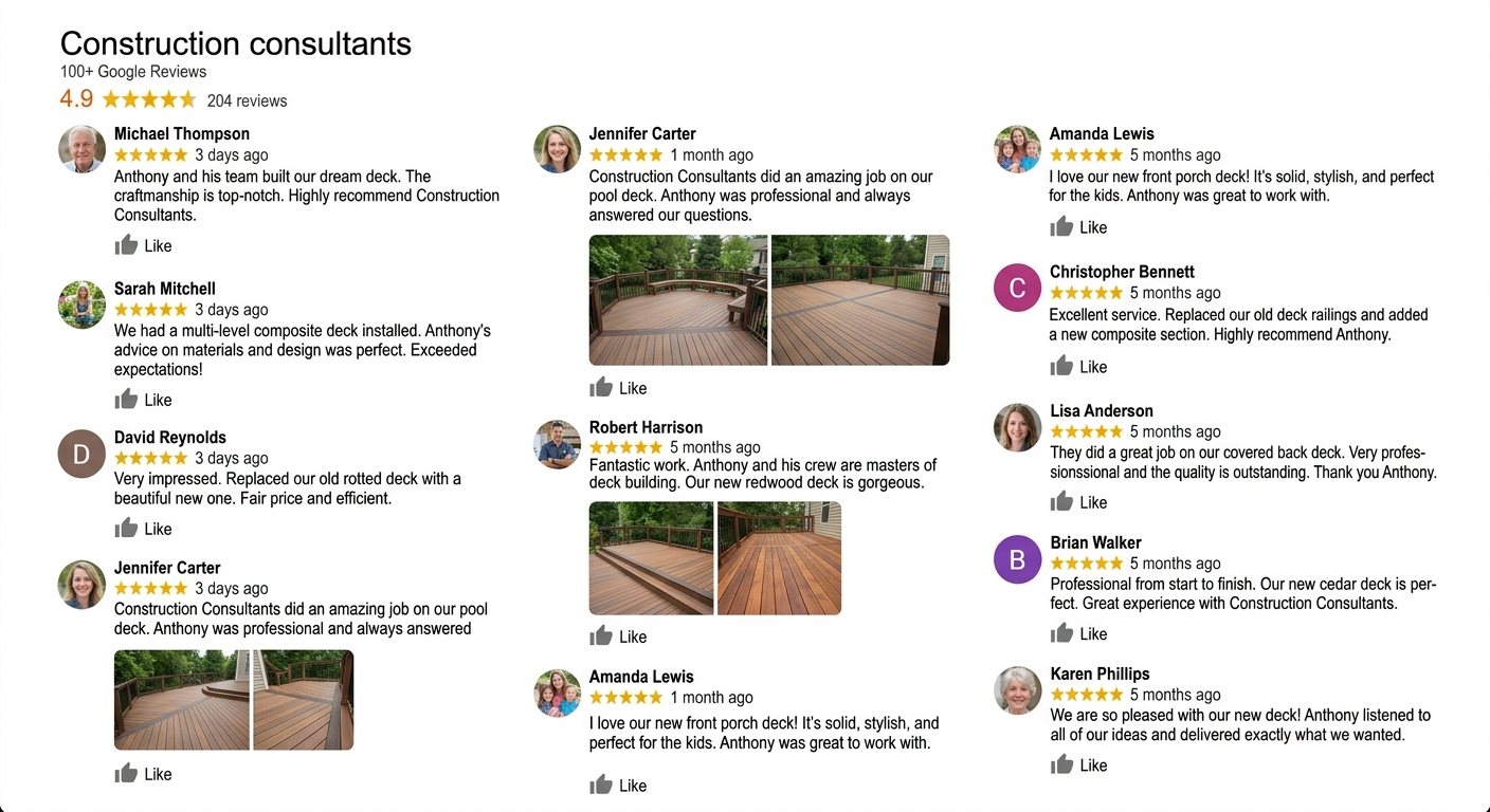 Customer reviews for A.W. Stewart Construction and Consultants