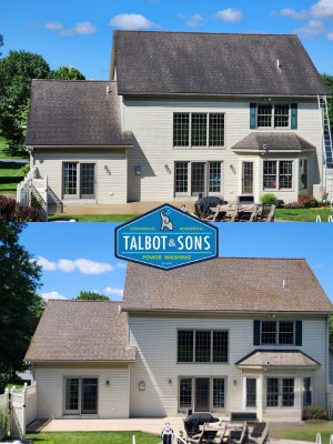 before/after roof power wash lititz, pa